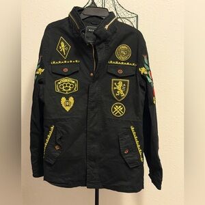 Reason Black Jacket with Gold Embroidery